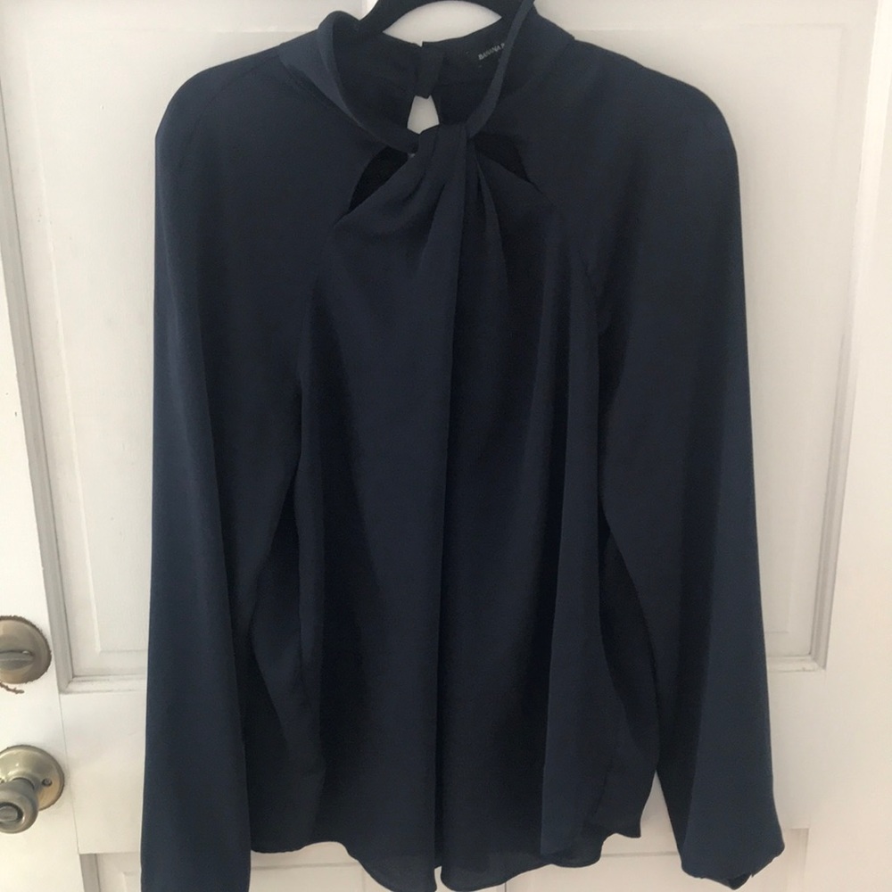 Long Sleeve Blue Blouse